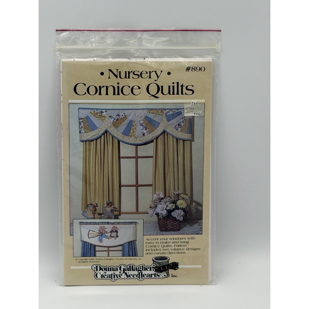 Donna Gallagher Nursery Cornice Quilts Sewing Pattern 890 Vintage 1990 Valance